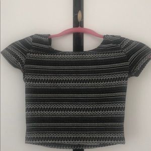 H&M printed crop tee